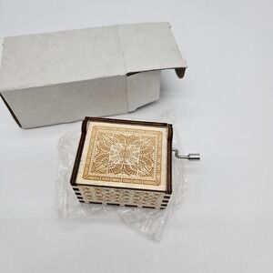 To Mom - Love, Daughter Carved Balsa Wood Music Box Hand Crank "You Are My...